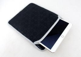 Tablet Sleeve ~ Black, Rubber/Poly, Water Resistant Luna Collection ~ #LT-3019 - £7.77 GBP