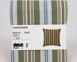 IKEA LINGONOXBAR 20 x 20&quot; Cushion Cover Green Striped New - £7.82 GBP