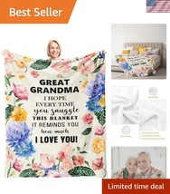 60&#39;&#39;x50&#39;&#39; Great Grandma Throw - Soft, Breathable Floral Blanket for All ... - $37.50