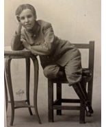 Rene Grau Actress Dressed In Military Uniform Signed Photograph New York - £48.11 GBP