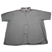 Wrangler Shirt Mens 3XL Gray Button Up Cowboy Western Big Outdoors Work - £14.70 GBP