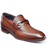 Stacy Adams Kaylor Moc Toe Bit Slip On Leather Dress Shoes Cognac 25572-221 - $194.73 CAD
