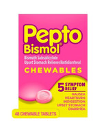 Pepto-Bismol 5 Symptom Digestive Relief Chewable Tablets 48ct - £16.04 GBP