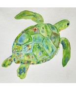 Turtle Watercolor Painting Original 9x12 Handmade Watercolor Paper - $33.87