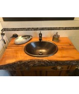19&quot; Oval Copper Drop In Bathroom Sink with 7&quot; ORB Faucet &amp; Drain (COMBO) - $279.95