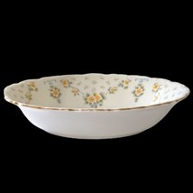 Royal Albert Bronte Bowl Serving Dish Floral Bone China Gold Yellow Trim Vintage - £30.92 GBP