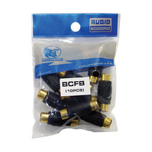 Rca coupler;female;black;bullzaudio; 10/bag - £23.56 GBP