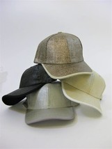 Four (4) ~ Tashon Brand ~ Metallic Ball Caps ~ Silver ~ Black ~ Pearl ~ ... - $30.00
