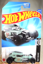 2022 Hot Wheels #168 Rod Squad 2/5 MOD ROD Pale Green w/Black 5 Spoke Wheels - £5.88 GBP