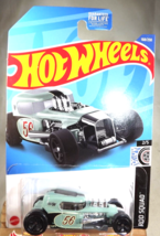 2022 Hot Wheels #168 Rod Squad 2/5 MOD ROD Pale Green w/Black 5 Spoke Wheels - £5.60 GBP