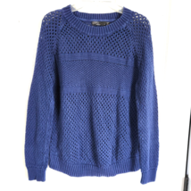 Prana Kokimo Organic Cotton Open Knit Sweater S Pullover Blue Anchor Lon... - £14.59 GBP