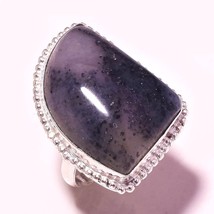 Moss Agate Handmade Gemstone Jewelry Anniversary Adjustable Ring SA 3480 - £3.15 GBP