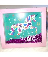 UNICORN PINK DREAM BIG SPARKLY INSPIRATIONAL wall HANGING - €10,26 EUR