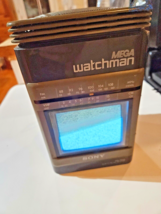 VINTAGE SONY MEGA WATCHMAN FD-500 AM/FM TV B&amp;W - $44.50