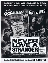 Never Love a Stranger 1958 ORIGINAL Vintage 9x12 Industry Ad John Drew B... - £19.43 GBP