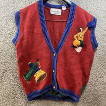VTG Sharon Young Sportswear Knit Vest Small Football - $13.50