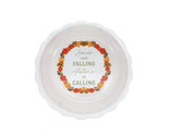 NWT 2 Royal Norfolk Ceramic Mini Pie Plate Leaves are Falling Autumn is ... - $14.43
