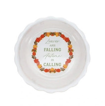 NWT 2 Royal Norfolk Ceramic Mini Pie Plate Leaves are Falling Autumn is Calling - £11.35 GBP