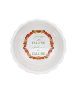 NWT 2 Royal Norfolk Ceramic Mini Pie Plate Leaves are Falling Autumn is ... - $14.43