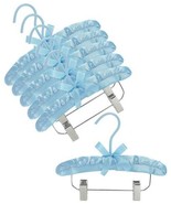 Light Blue 10&quot; Satin Padded Baby Hangers (Pack of 6) - $18.53