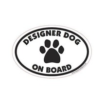 Designer Dog On Board Euro Dog Car Magnet - £5.97 GBP