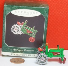 Hallmark Keepsake Ornament Miniature &quot;Antique Tractors&quot; Green/Red/Silver 1998 - £4.68 GBP