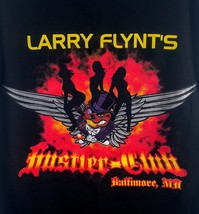 Vintage XL T-Shirt | Larry Flynt&#39;s Hustler Club Baltimore | Black, Short... - £45.56 GBP