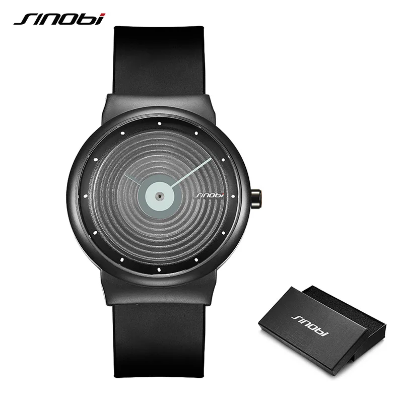 SINOBI Creative Design CD Face Men&#39;s Watch Sports Watches Man Quartz Watch - £26.28 GBP