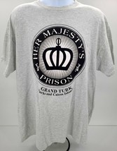 Fruit of the Loom Her Majesty&#39;s Prison Grand Turk Gray Mens T-shirt S/S ... - £16.68 GBP