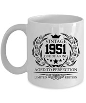 Vintage 1951 Coffee Mug 11oz Ceramic Gift For Women, Men 71 Years Old On... - $16.78