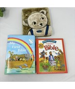 Tiny Bear&#39;s Bible Board Book Plush Cover My First Bible Toddlers Bible L... - $11.99