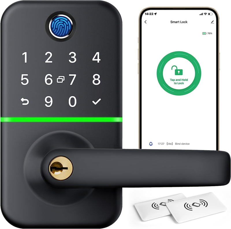 Keypad Smart Door Lock with Handle: Kucacci Keyless Entry Door Lock - Di... - $117.92