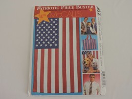 McCalls Sewing Pattern 3562 Patriotic Bag Tie Vest God Bless America Flag Uncut - $8.99