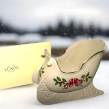 Lenox Christmas Holiday SLEIGH Centerpiece Bowl EX condition! 9x8x5 - £34.99 GBP