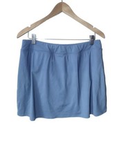 Lands End Swim Skirt Bathing Suit Bottom Size 16 Blue Beach Stretch Pull On - $17.09