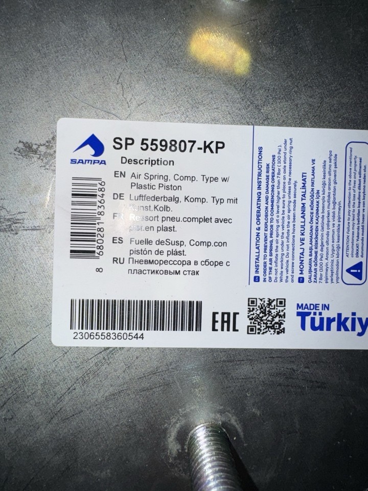 Sampa SP559807 Air Spring - $88.58