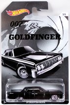 Hot Wheels, 2015 James Bond 007, Goldfinger &#39;64 Lincoln Continental Black 3/5 - £34.54 GBP