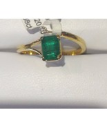 AAA quality natural clean emerald cut emerald ring with diamonds in 14k ... - £479.76 GBP
