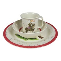 3 Piece China Bears Heirloom Collection Child&#39;s Dinnerware Plate Bowl &amp;Cup - £13.21 GBP