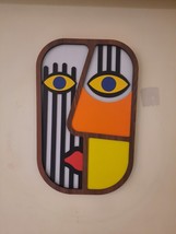 Modern Art Wood Work Face Mask Decorative Wall Art Home Decor Abstract Design - £138.27 GBP