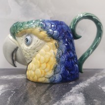Fitz and Floyd Multicolour Parrot Bird Cup Mug Vintage 1991 Ceramic Rain... - $37.04