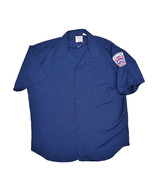 Vintage Loev Bros Sanforized Uniform Shirt Mens XL Blue Short Sleeve But... - £32.05 GBP