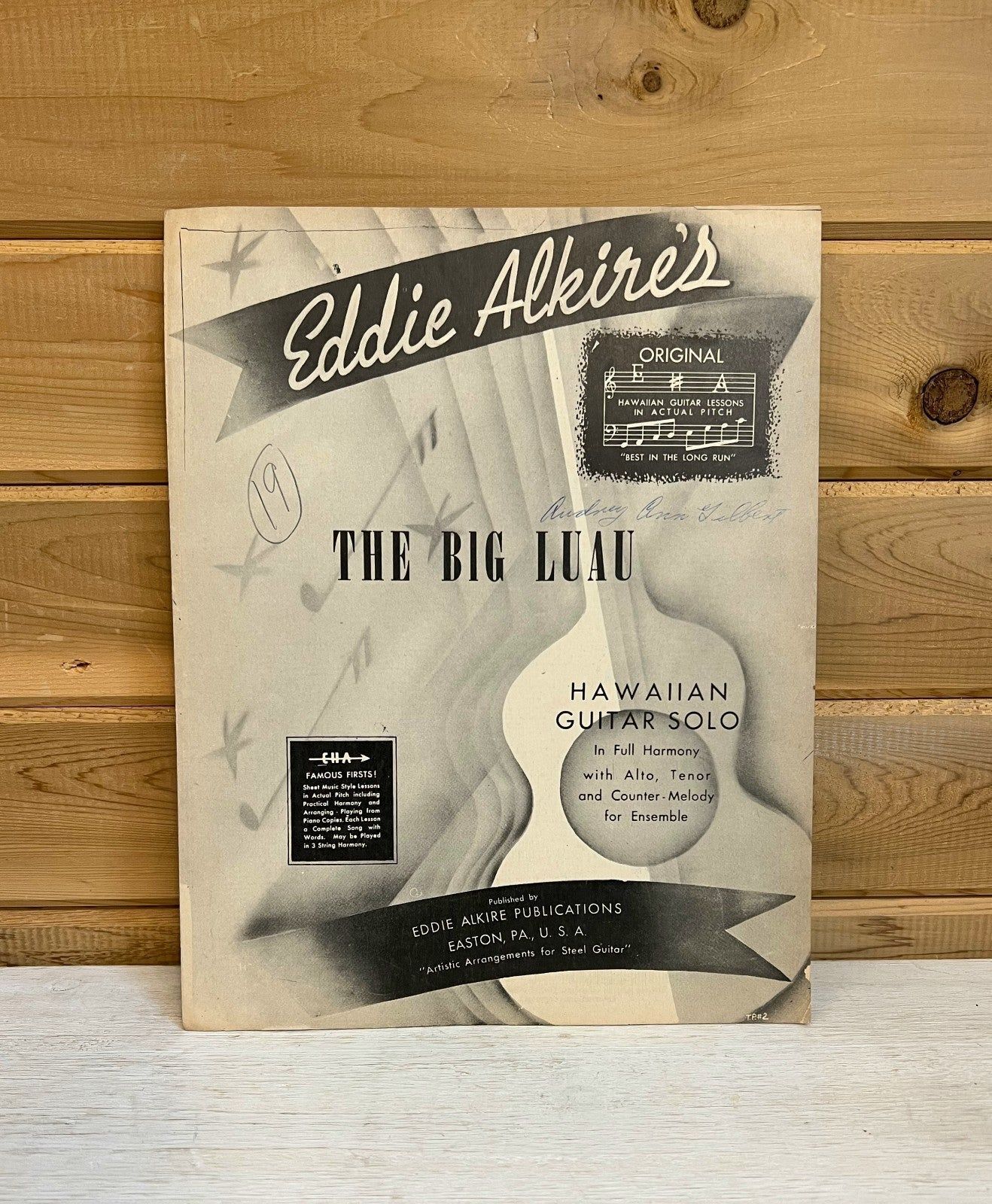 Primary image for Antique Sheet The Big Luau Alfred Alkire's Hawaiian Guitar Solo 1935