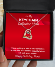 Necklace Birthday Present For Keychain Collector Mom - Jewelry Love Pendant  - £39.92 GBP
