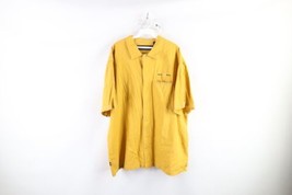 Vintage 90s Pelle Pelle Mens XL Sample Spell Out Baggy Fit Collared Button Shirt - £77.80 GBP