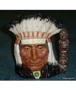 North American Indian D6611 Royal Doulton Character Toby Jug Indian Chie... - $164.89