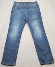 Levi&#39;s 541 Whiskered Jeans Men 30 Blue Denim Mid Rise Straight Fit Single Stitch - $23.05