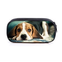 Dog Beagle German Shepherd Rottweiler Cosmetic Cases Pencil Bag Women Makeup Bag - £13.19 GBP