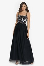 Blondie Nites Juniors&#39; Mirrored Mesh Gown Black Size 3 $249 - £97.15 GBP