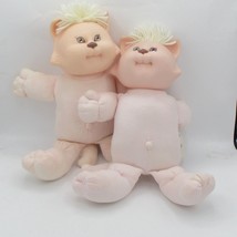 Vintage 1983 Cabbage Patch Kids Koosas Cat Plush Dolls Pair By Coleco - $184.95 MXN